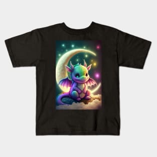 Baby Moon Dragon Kids T-Shirt